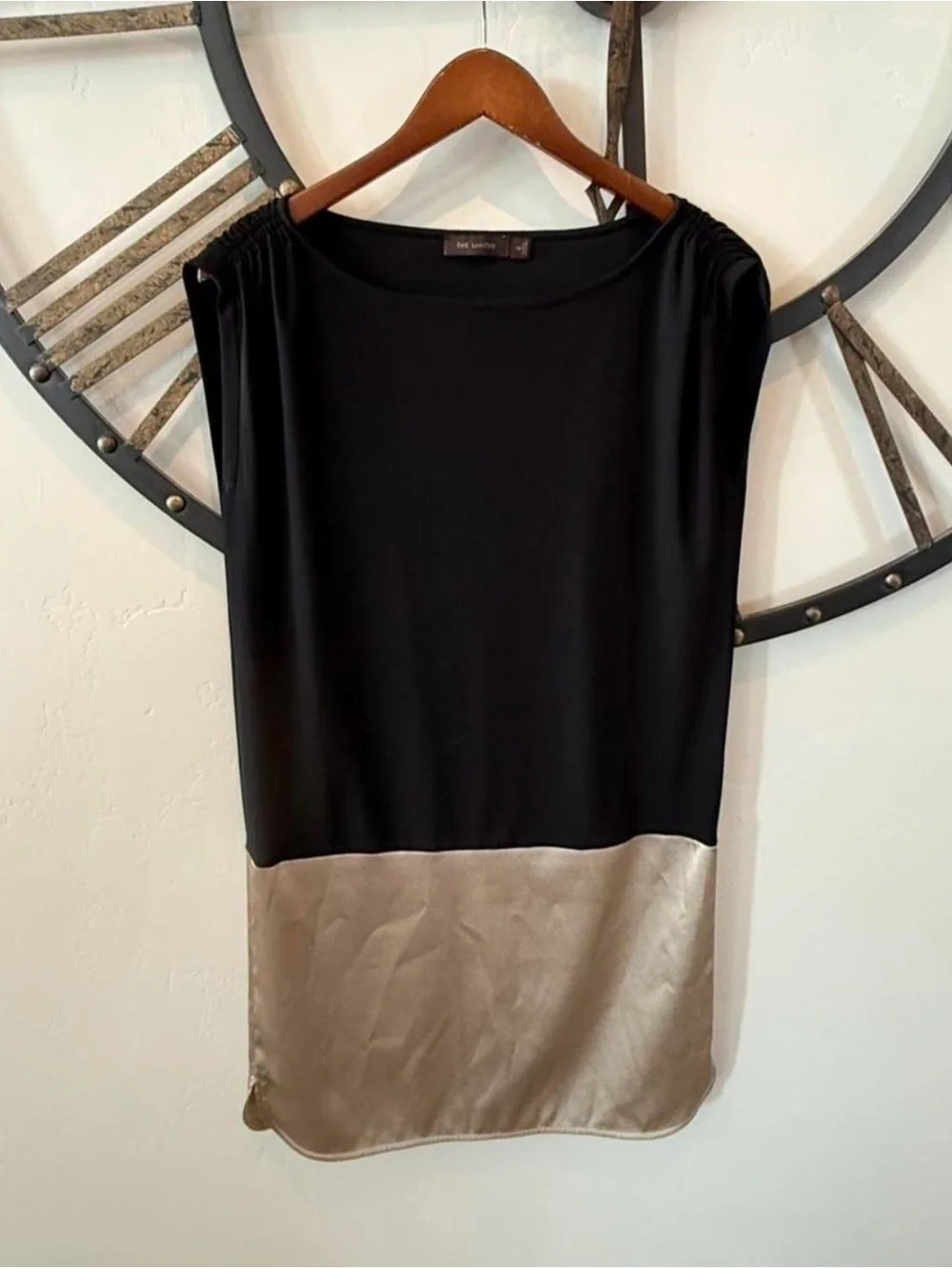 The Limited black and gold Mini Skirt dress - Sleek Straight Cut - Picture 2 of 4